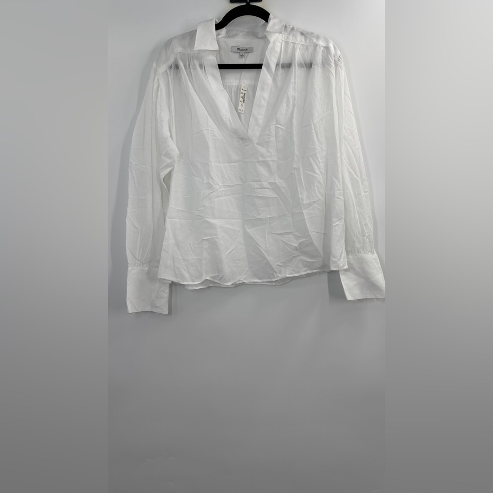 Madewell Easy Long-Sleeve Popover Shirt - Picture 4 of 5
